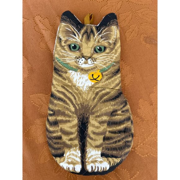 Vintage Tabby Cat Oven Mitt Glove Boston Warehouse 1992 - Picture 2 of 5